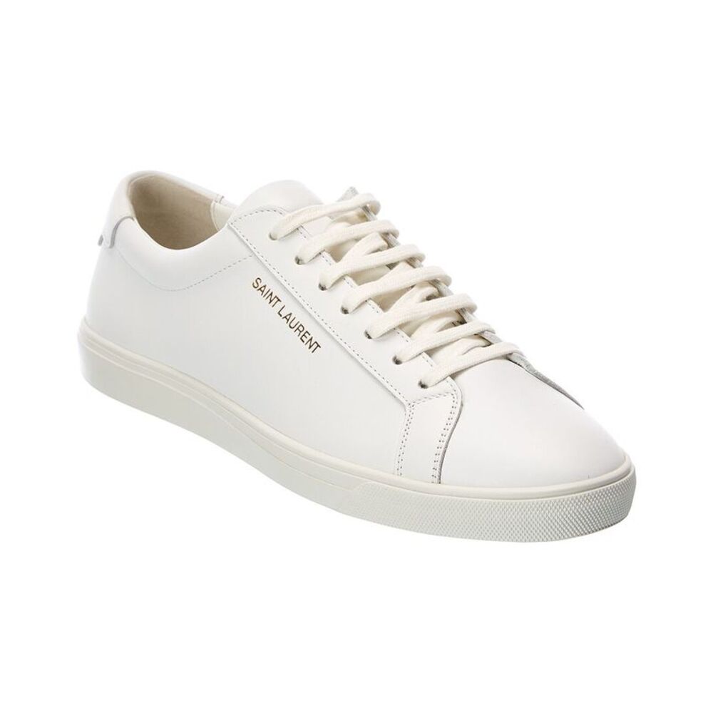 Saint Laurent Andy Leather Sneaker, White